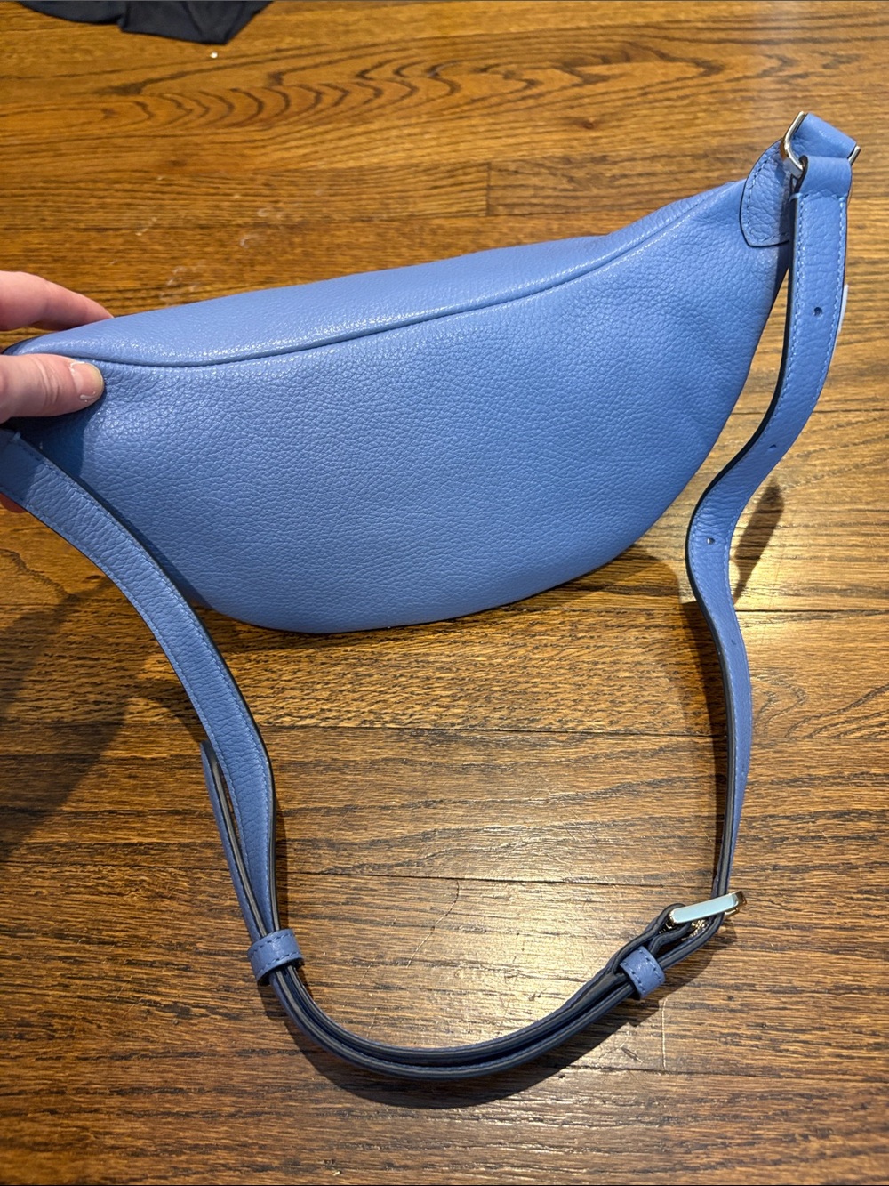 kate spade Blue Leather Crossbody Belt Bag with Gold Hardware - Picture 7 of 8
